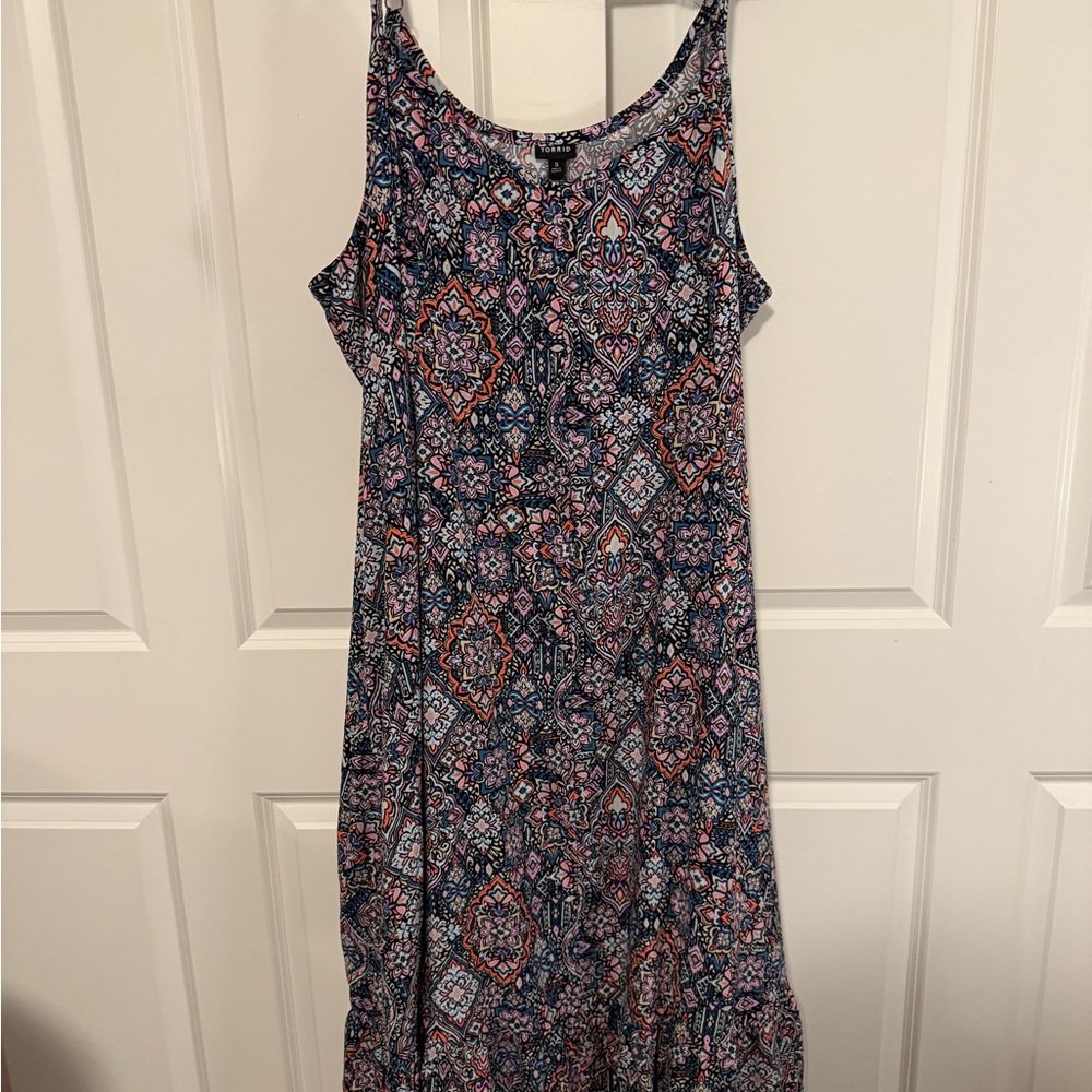Torrid Multicolor Geometric Maxi Dress